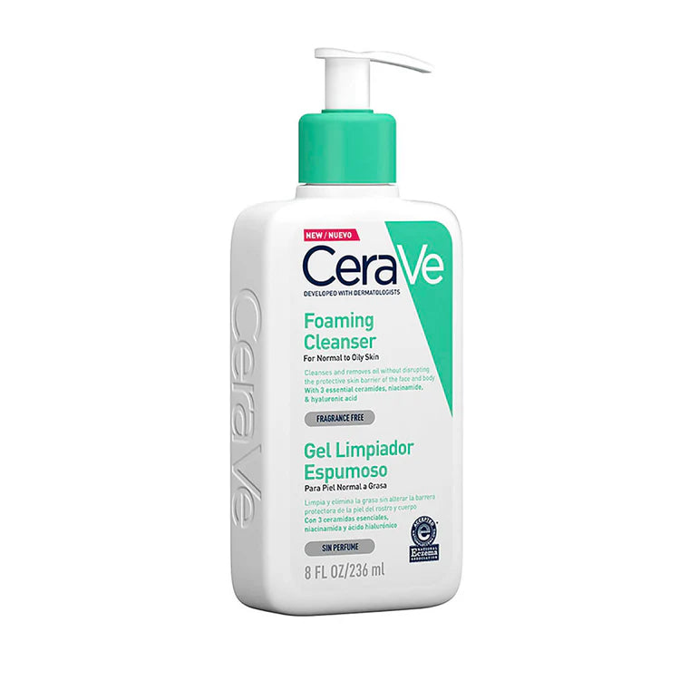 CeraVe Gel Limpiador Espumoso 236ml - Piel Grasa y Acneica